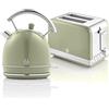 Swan Retro Colazione Set 1,8 L Bollitore Senza Fili con Elemento Riscaldante in Acciaio Inox, Tostapane a Fessura Larga 2 Fette, Regolatore di Tostatura a 6 Livelli, Design Vintage, Verde STP7050GNEU
