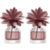 MUHA' | Profumatore per ambiente Flower Diffuser, Fragranza Melograno, Diffusore Ambiente con Fiore in Legno di Betulla, Formato da 60 ml (Confezione da 2)