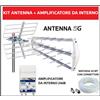 HYADES Kit Antenna Tv Digitale Terrestre Esterna 5G LTE Con Amplificatore da Interno @^