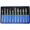 MIRSTORE SERIE 10 FRESE AL CARBURO DI TUNGSTENO 2,35x6mm xTRAPANO DREMEL E SMERIGLIATRICE
