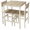 Yelloo Set Tavolo Bar Con 2 Sedie Rovere Beige Cucina Tavolino Comodi Mod. PORTOFINO