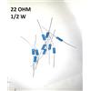 STG-TOP 50 PEZZI RESISTENZA 22 OHM 1/2W 5% resistori RESISTENZE 0,5W 22OHM 22R 50 Pz.