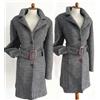 I Gabbiani Cappotto Donna 7/8 Lana Bouclè Antracite Sale & Pepe Taglia 50 Made in Italy