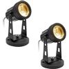 Lam(MS)pen 2x 3W Faretto da Giardino con ON/OFF bianco caldo cavo da 1,8 m con spina IP20