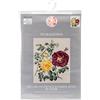 Creative World of Crafts Floragenius-Kit per Punto Croce contato, Tessuto, Rosa Centifolia Giallo & Rosa Viola, 8 x 10