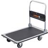 Meister Piattaforma pieghevole - Portata 300 kg - Freno stazionamento / Carrello trasporto ruote girevoli / Pacchi antiscivolo / Carrello pieghevole acciaio / 8985540