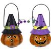 Pandecor Pack 2 lanterne ferro zucca c/cappello 20 cm