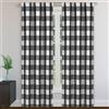 Blackout 365 Aaron - Set di tende oscuranti Buffalo Plaid, per camera da letto, isolate ed efficienti dal punto di vista energetico, per soggiorno, 94 x 213,4 cm, colore: Nero (tasca asta)