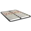 DUÉRMETE ONLINE Rete Rinforzata Multi doghe in Legno di faggio Telaio 40 x 30 mm con regolatori di fermezza Senza Gambe, Tubo in Acciaio 30 x 40 mm, Vernice epossidica Grigia, 90x190