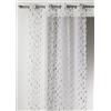 HomeMaison Home Maison-Tenda in Etamine Leggera 09352-8-AL Fili in Tessuto Jacquard con Occhielli, 140 x 260 cm, Taupe/Argent, 140 X 260