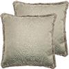 Paoletti Cuscini Coco Twin Pack Piume D'Oca, Taupe, 50 x 50cm, 2 unità