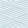 Plage Decoración 3D adhesiva para Cuadros-Ondine, Bianco Grigio, 15x15cm