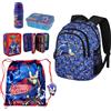 Sonic 2 Set Grande Zaino Astuccio 3zip Sacca Borraccia Scuola Elementare Bambino