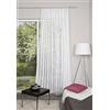 Home Fashion Tenda a Nastro combinata, in Poliestere, Bianco Lana, 245 x 140 cm