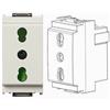 VIMAR IDEA BIANCA FRUTTO PRESA BIPRESA 10A 16A BIPASSO 16203.B SICURY STANDARD