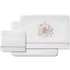 Interbaby Lenzuola Coralina Minicuna New Sleeping bianco e rosa