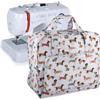 Hobby Gift Esclusiva borsa per macchina da cucire, in PVC, imbottita, per accessori extra, 20 x 44 x 38 cm, motivo: cane salsiccia