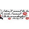 PLAGE Decorazione da Parete Adesivo 24 * 68 Frase Marylin, polyvinyle, Nero, 24 x 0,1 x 68 cm