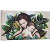 Pintdecor maternità con Foglie Quadro, Legno, Multicolore, 120x70x4.5 cm, Made in Italy
