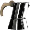 MEPRA Angelo Mangiarotti Caffettiera Espresso, 4/6 Tazze, Acciaio Inossidabile 18/10, Tortora