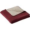 biederlack 717856 Coperta, Cotone, Burgundy & Grey, 150 x 200 cm