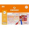 OFITURIA Canson Confezione da 4 - Mini Pack A4, 10 fogli, Guarro Drawing Basic Smooth 130 g
