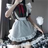 Donna Rete Lolita Abito Cameriera Costume Cosplay Vestito Increspato Erotica BAR