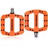 RockBros Pedali per bici da corsa MTB in nylon con asse da 9/16", piattaforma piatta