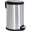 MSV homeXpert MSV 100545-Pattumiera a Pedale, in Acciaio Inox, Colore: Argento, Acciaio Inox, Argento, 27.5x27.5x39.5 cm
