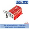 MINI AMPLIFICATORE STEREO A 2 CANALI AUTO 500W 12V USB SD MP3 FM IMPIANTO AUDIO