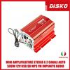 MINI AMPLIFICATORE STEREO A 2 CANALI AUTO 500W 12V USB SD MP3 FM IMPIANTO AUDIO
