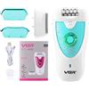 VGR EPILATORE E RASOIO DA DONNA PTOFESSIONALE 2IN1 DEPILATORE ELETTRICO USB VGR-V722