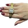 Orologio uomo donna unisex Vintage Retrò Digitale stile Casio acciaio e Oro Nero