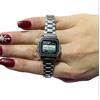 Orologio uomo donna unisex Vintage Retrò Digitale stile Casio acciaio e Oro Nero