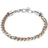 Morellato Bracciale Uomo Morellato Versilia SAHB04 Acciaio Silver e Oro Rosa + Moschettone