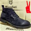 montefiori STIVALI UOMO pelle scarponcini polacchine blu 45 44 43 42 41 40 vv
