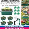 . 5pz Mini Serra Germinazione,Vassoi x Semi con Luce,x La Coltivazione Microgreens