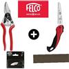 Felco Forbice Felco 6 con lama di ricambio Felco 6 più seghetto Felco e piccola pietra