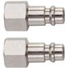 FERVI RACCORDO INNESTO RAPIDO CON FILETTATURA 1/4" FEMMINA 2 PEZZI FERVI ART. 0783/1F