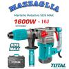TOTAL MARTELLO ROTATIVO PERFORATORE DEMOLITORE SDS-MAX 1600W 10J TH1163855