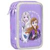 Cerdà Astuccio Disney Frozen Magic, 3 scomparti zip riempito 44 accessori scuola 20 cm