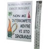 cartello targa FOREX 10x15 CM NON DISTURBARE corni aforismi