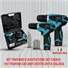 TRAPANO AVVITATORE SET CHIAVI 18V TRAPANI CB1280T KIT AVVITA SVITA VALIGIA X 2