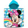 Disney Home Disney Poncho con cappuccio telo mare piscina bagno Minnie I💖rainbows 3-6 anni