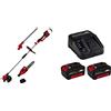 Einhell Utensile multifunzione a batteria GE-LM 36/4in1 Li-Solo Power X-Change + Einhell Originale 2x 3,0Ah PXC Starter Kit due batterie 3,0 Ah e caricabatteria Power X-Change