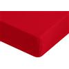 fleuresse Lenzuolo con Angoli in Jersey/190 X 200 - 200 x 200 cm, Cotone, Bordeaux