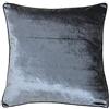 Paoletti Riva Paoletti Luxe Velvet Feather Cuscino Pieno - Grigio Antracite - Tatto Morbido Velluto Tessuto - Reversibile - Nascosto Zip Di Chiusura - Lavabile In Lavatrice - 100% Poliestere Caso - 55 X 55Cm (
