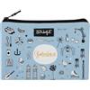 Mr. Wonderful - Astuccio porta oggetti - Barcellona - Beauty case da viaggio - Chiusura con cerniera - Beauty case in cotone, multicolore, Trousse