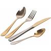 Villa d'Este Home Tivoli Luxury Set 24 posate in acciaio inossidabile, oro e silver effetto matt
