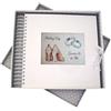 WHITE COTTON CARDS Day, Nipote e Sua Moglie e Scheda di Memoria Book, Scarpe e Anelli di Nozze Design, Bordo, Bianco, 27 x 30 x 4 cm
